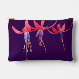 紅紫色の花 アクセサリーポーチ