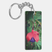 紅紫色の花 キーホルダー (正面左)