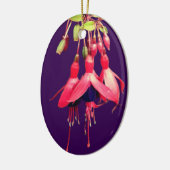 紅紫色の花 セラミックオーナメント (左)