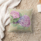 紅紫陽花・レースフローラヴィンテージ枕 クッション (ブランケット)