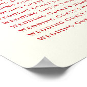 紅結び二重幸福結婚座席表 ポスター (角)