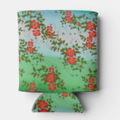 紅緑花文様 缶クーラー (裏面)