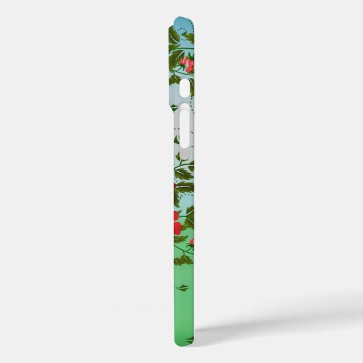 紅緑花文様 Case-Mate iPhoneケース (裏面 / 左)