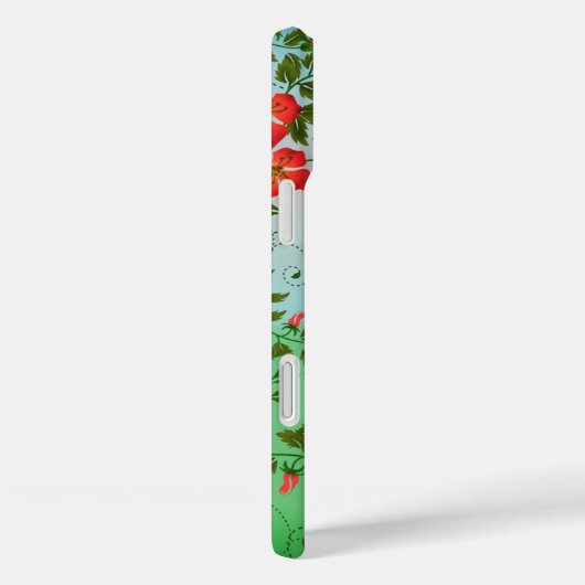 紅緑花文様 Case-Mate iPhoneケース (裏面 / 右)