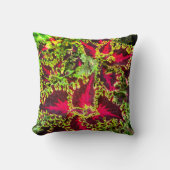 紅緑葉植物 クッション (正面)