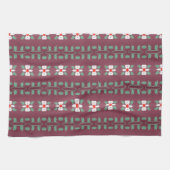 紅緑葉詳細手拭き梅 キッチンタオル (横)