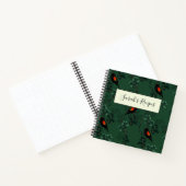 紅翼のブラックバードパターン ノートブック (内部)