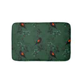 紅翼のブラックバードパターン バスマット