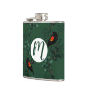 紅翼のブラックバードパターン フラスク (左)