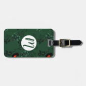 紅翼のブラックバードパターン ラゲッジタグ (正面横)