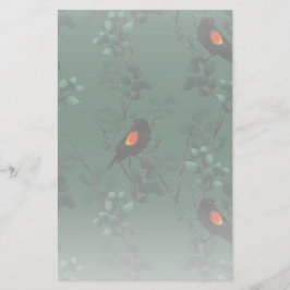 紅翼のブラックバードパターン 便箋