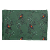 紅翼のブラックバードパターン 枕カバー (裏面)