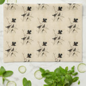 紅翼のブラックバード – オードボンのアメリカの鳥 キッチンタオル (折り畳み)