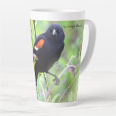 紅翼のブラックバード カフェラテマグ (右アングル)