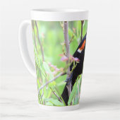 紅翼のブラックバード カフェラテマグ (左アングル)