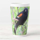 紅翼のブラックバード カフェラテマグ (正面)