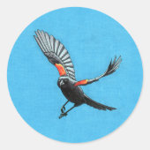 紅翼の黒い鳥 ラウンドシール (正面)