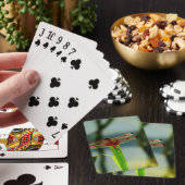 紅色と黒色のトンボ トランプ (インサイチュ)