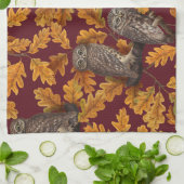 紅色に秋色あり キッチンタオル (折り畳み)