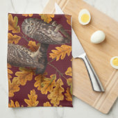 紅色に秋色あり キッチンタオル (四つ折り)