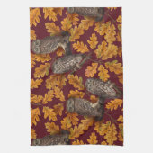 紅色に秋色あり キッチンタオル (縦)