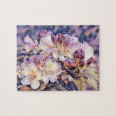 紅色のアゼアの花絵画色の ジグソーパズル (横)