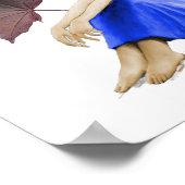 紅色のキングメープルツリー妖精と葉 ポスター (角)