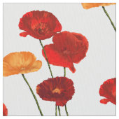 紅色のケシ ファブリック (クローズアップ)