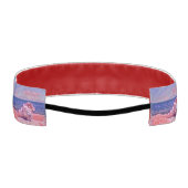 紅色の海の色の近くのピンクの絵画貝殻 アスレチックヘッドバンド (裏面)