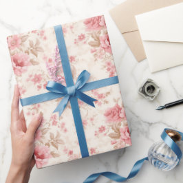 紅色の花 ラッピングペーパー