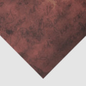 紅色の赤いステンドパーチメント紙の手書き 薄葉紙 (詳細)