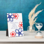 紅色の野花 フォトプラーク (側面)