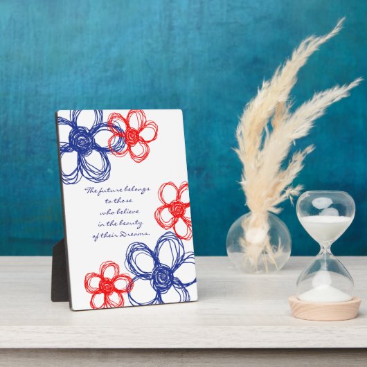 紅色の野花 フォトプラーク (側面)