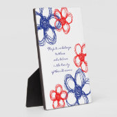 紅色の野花 フォトプラーク (側面)