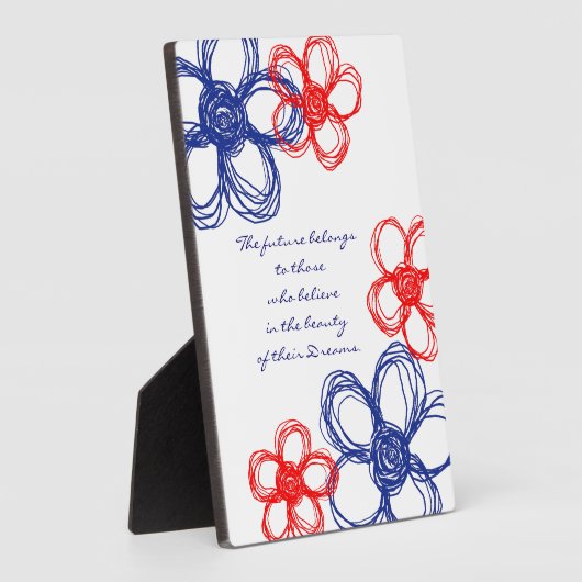 紅色の野花 フォトプラーク (側面)