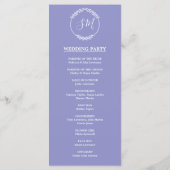 紅色の離れ花の結婚儀式 プログラム (裏面)