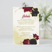 紅色の黒い花離れ金ゴールド エンクロージャーカード (スタンド正面)