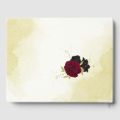 紅色の黒い花離れ金ゴールド ゲストブック (裏面)