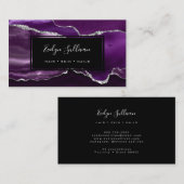 紅色銀色の銀色 名刺 (正面/裏面)