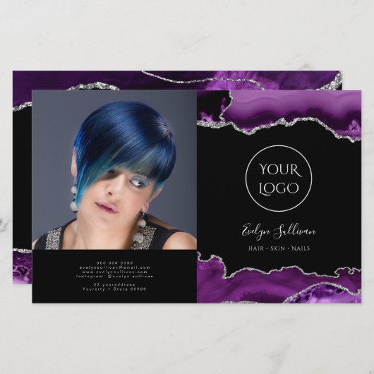 紅色銀重ね二折パンフレット (正面/裏面)