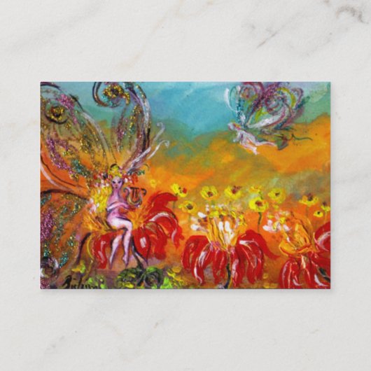 紅花の妖精/魔法蝶 名刺 (裏面)