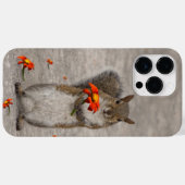 紅花の灰色リス Case-Mate iPhoneケース (裏面 (横))