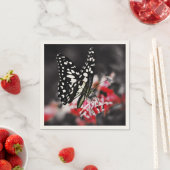 紅花の蝶 スタンダードカクテルナプキン (インサイチュ)