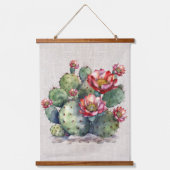 紅花サボテン 吊り下げ型タペストリー (正面)