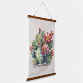 紅花サボテン 吊り下げ型タペストリー (傾斜あり)