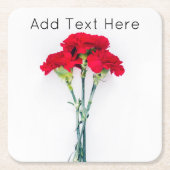 紅花束 スクエアペーパーコースター (正面)