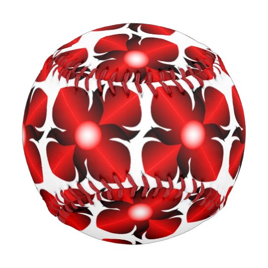 紅花模様 野球ボール (正面)