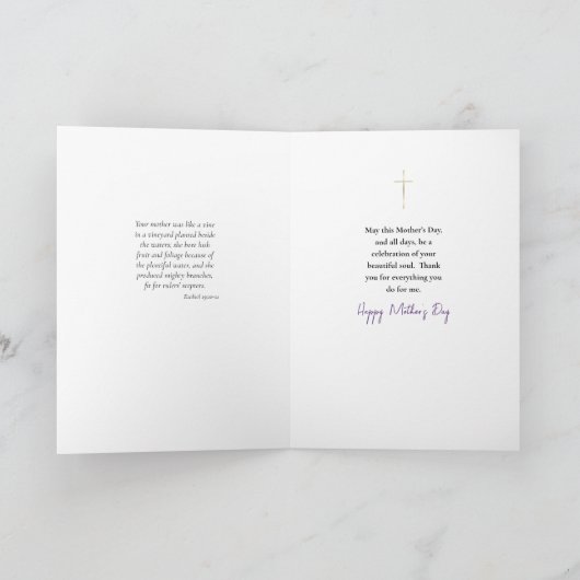 紅花正母の日 カード (内部)