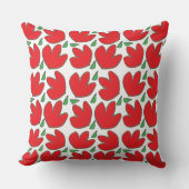 紅花花柄 クッション (正面)