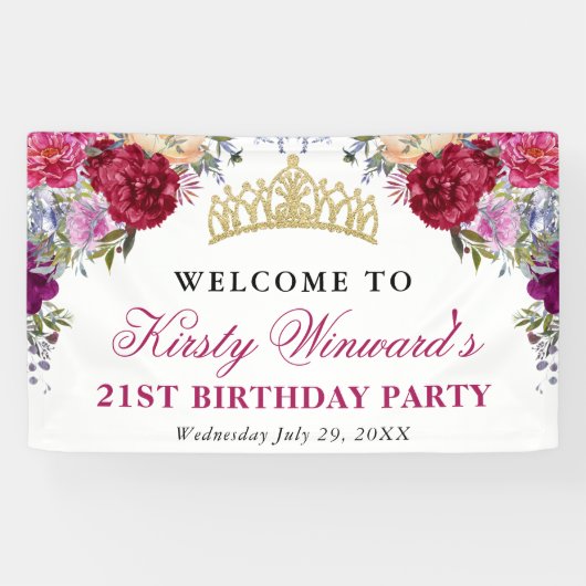 紅花誕生日 横断幕 (横)